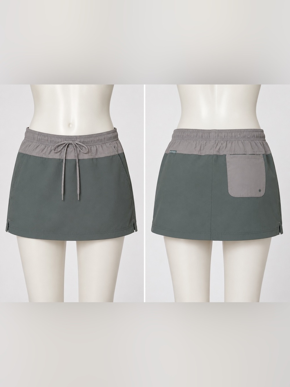 Columbia Titanium Women’s Athletic Skort Two Tone Gray Built-In Shorts XS Y2K